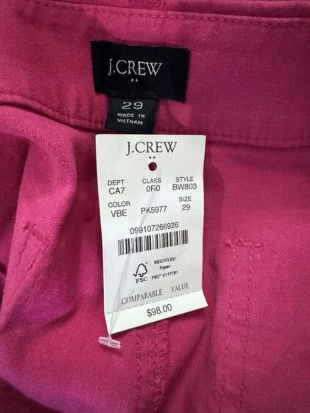 J. Crew Lizzy High Rise "Vintage Berry" Wide-Leg Jeans - Picture 14 of 14